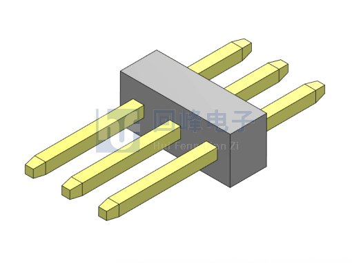 1.0mm 單塑  180度 1*40PIN  排針