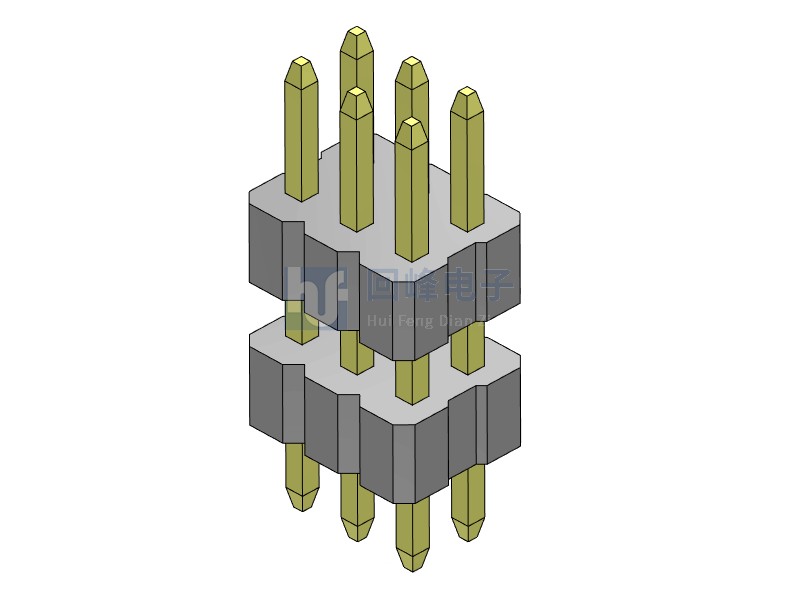 1.0mm 雙塑  180度 2*40PIN  排針
