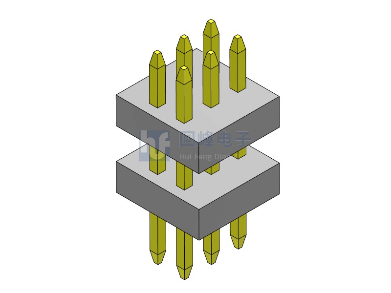1.0mm 雙塑  180度 2*40PIN  排針