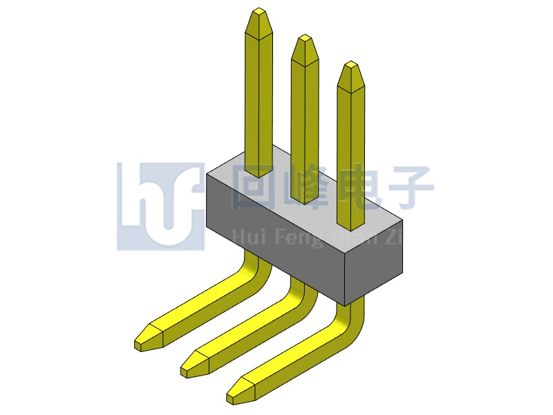 1.0mm 單塑 90度 1*40PIN  排針