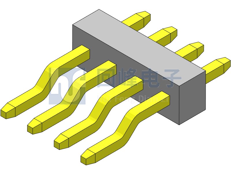 1.0mm 單塑 SMT 90度 1*40PIN  排針