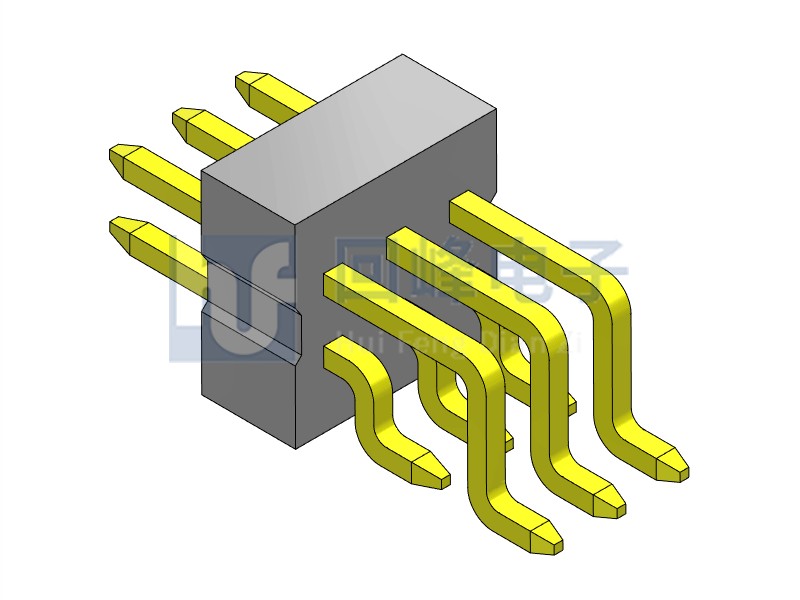 1.0mm 單塑 SMT 90度 2*40PIN 排針