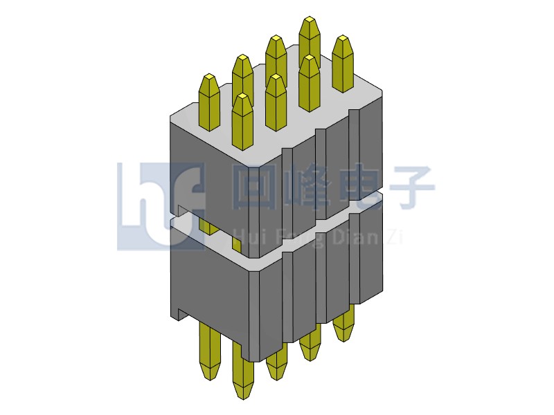 1.27mm 雙塑雙排 180度 2*4PIN 排針