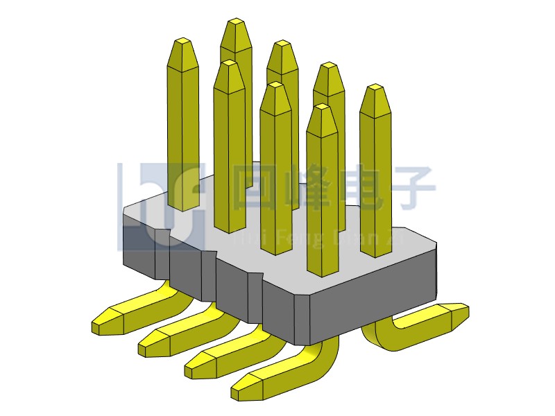 1.27mm 單塑 SMT 180度 2*4PIN 排針