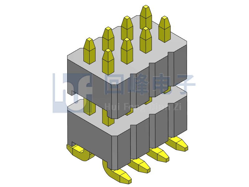 1.27mm 雙塑 SMT 180度 2*40PIN 排針