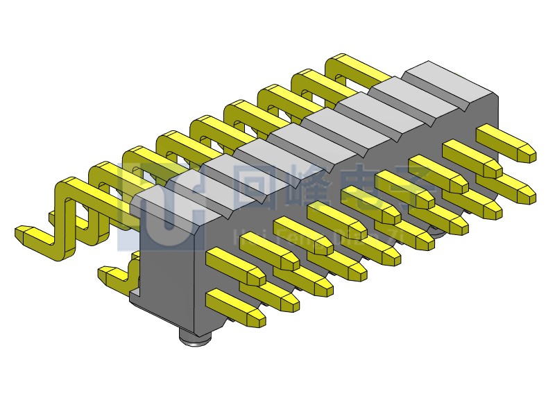 1.27mm 單塑 SMT 90度 2*9PIN 排針