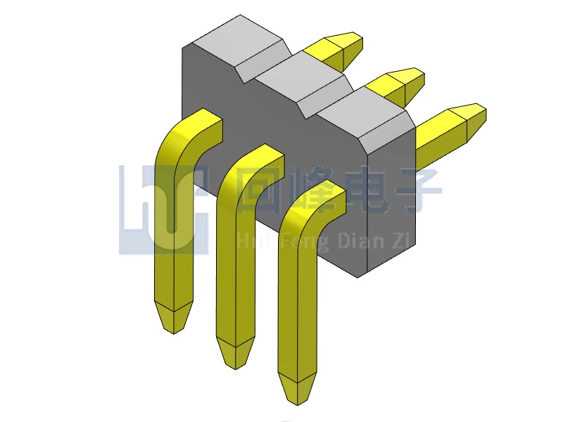 1.27mm 單塑  90度 1*40PIN  排針