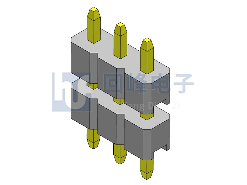 2.0mm 雙塑 180度 1*40PIN 排針