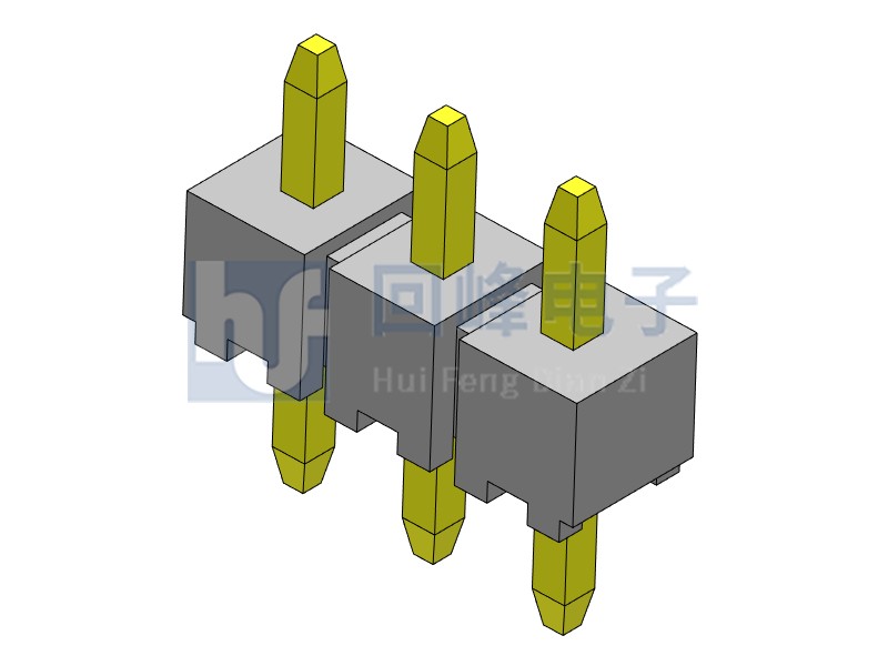2.0mm 單塑 180度 1*3PIN 回峰排針