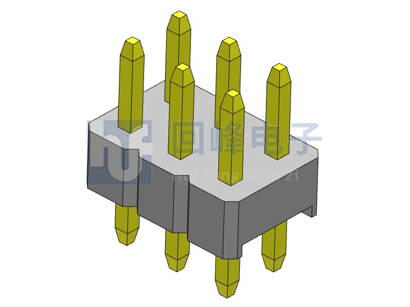 2.0mm 單塑 180度 2*40PIN 回峰排針