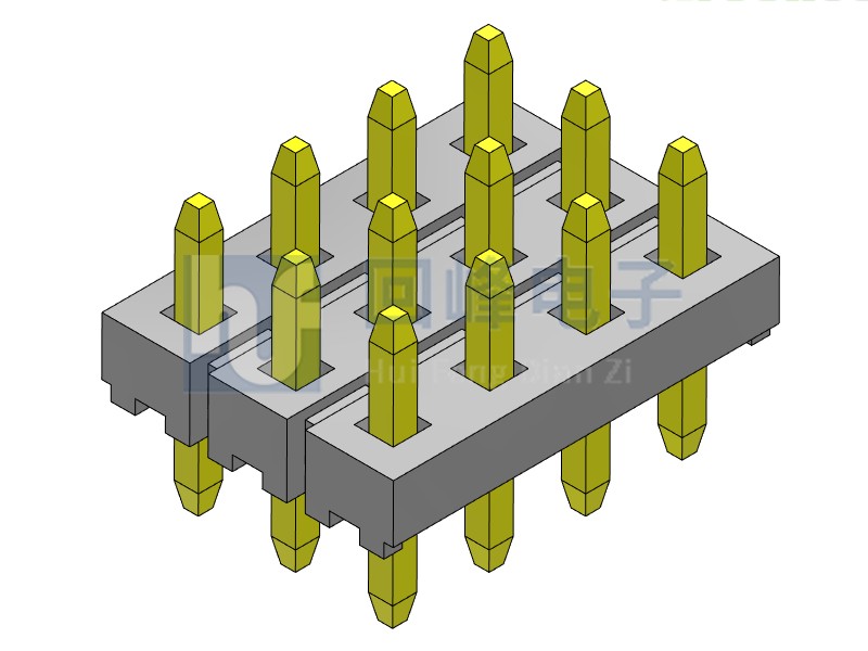 2.0mm 單塑 180度 3*40PIN 排針
