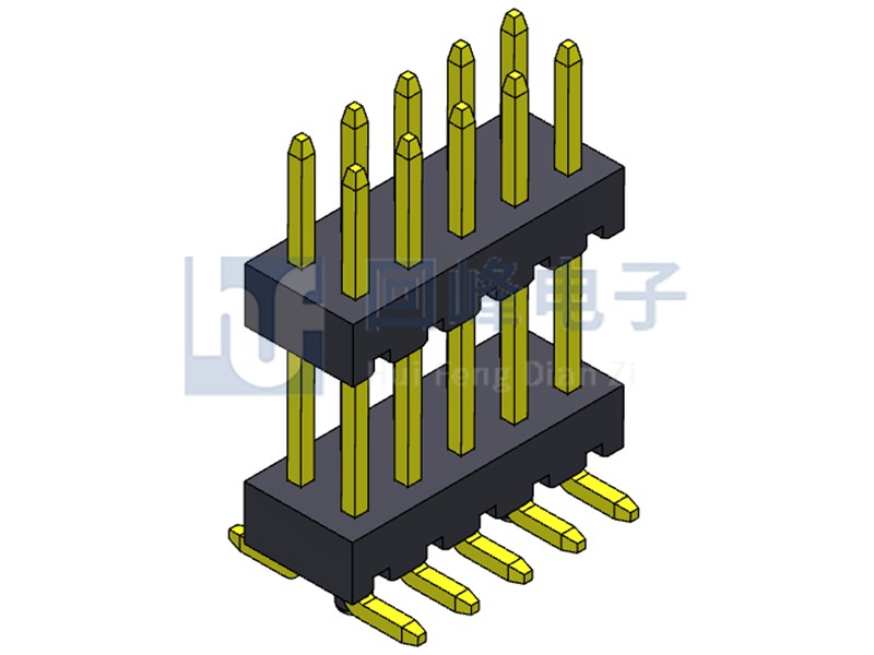 2.0mm 雙塑 SMT 180度 2*5PIN 排針