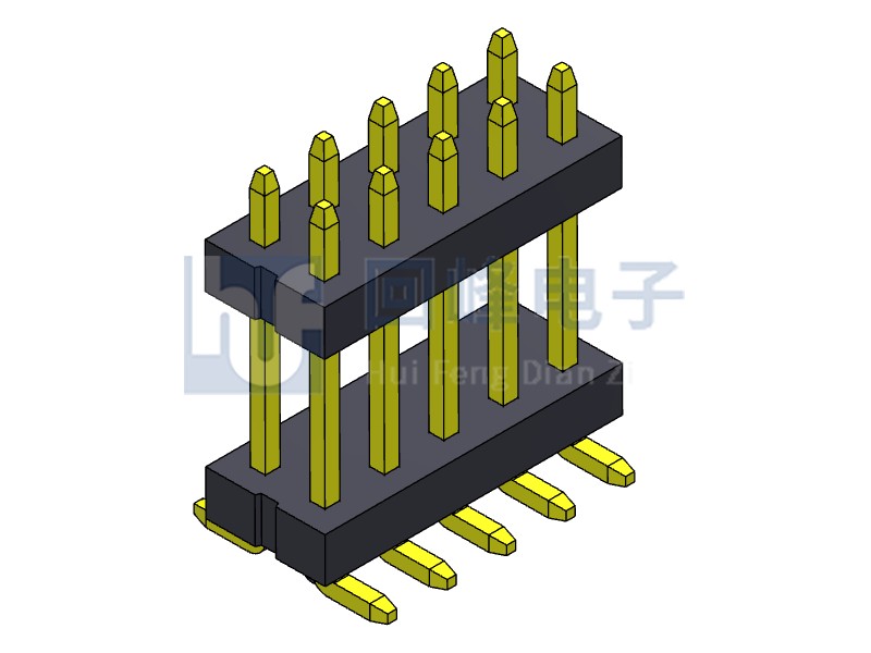 2.0mm 雙塑 SMT 180度 2*40PIN 排針