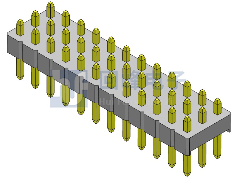 2.54mm 單塑 180度 3*12PIN 回峰排針