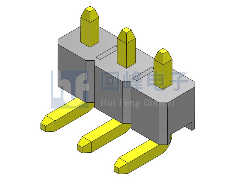 2.54mm 單塑 SMT 180度 1*3PIN 回峰