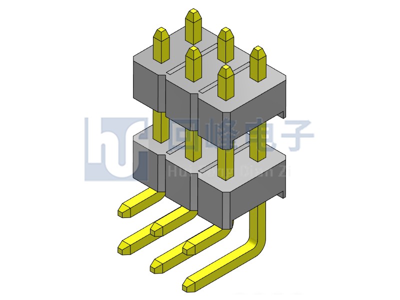 2.54mm 雙塑 90度 2*40PIN 回峰排針