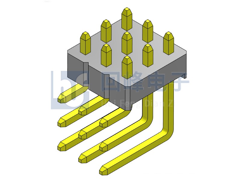 2.54mm 單塑 90度 3*40PIN 回峰排針