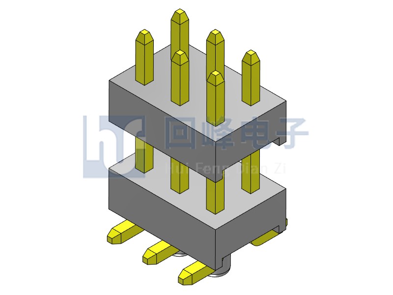2.54mm 雙塑 SMT 180度 2*40PIN 排針