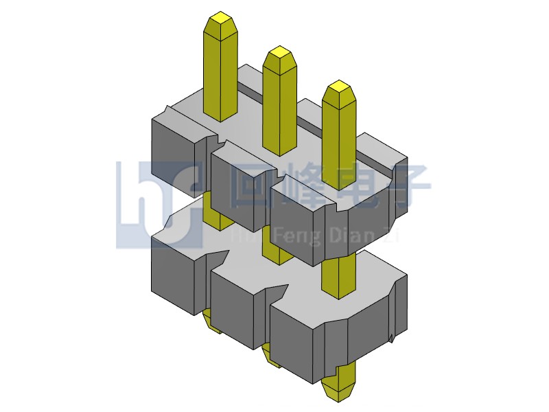 3.96mm 單排雙塑 180度 1*40PIN  排針