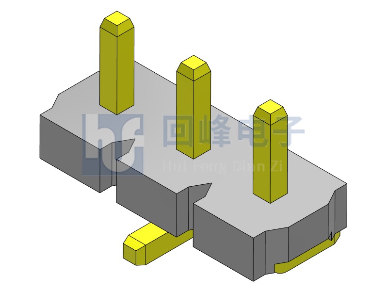 5.08mm 單排單塑 SMT 180度 1*3PIN  回峰