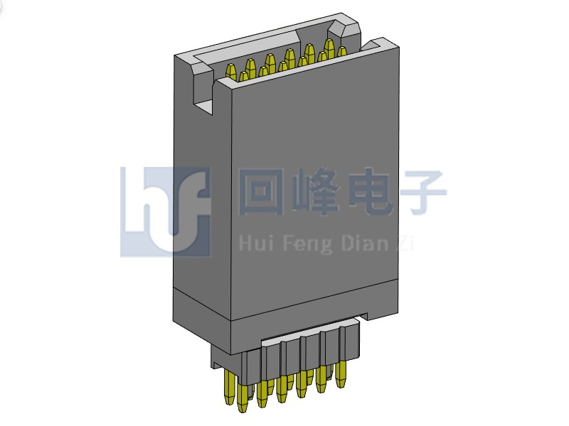 1.27mm 雙排雙塑 DIP  180度  黑殼