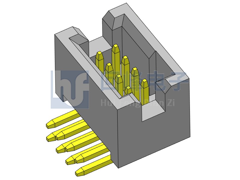 1.27mm 雙排單塑 DIP  90度彎腳 黑色