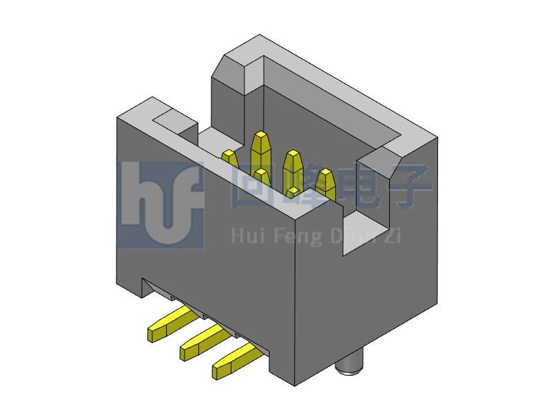 1.27mm 雙排單塑 SMT 180度  帶固定柱