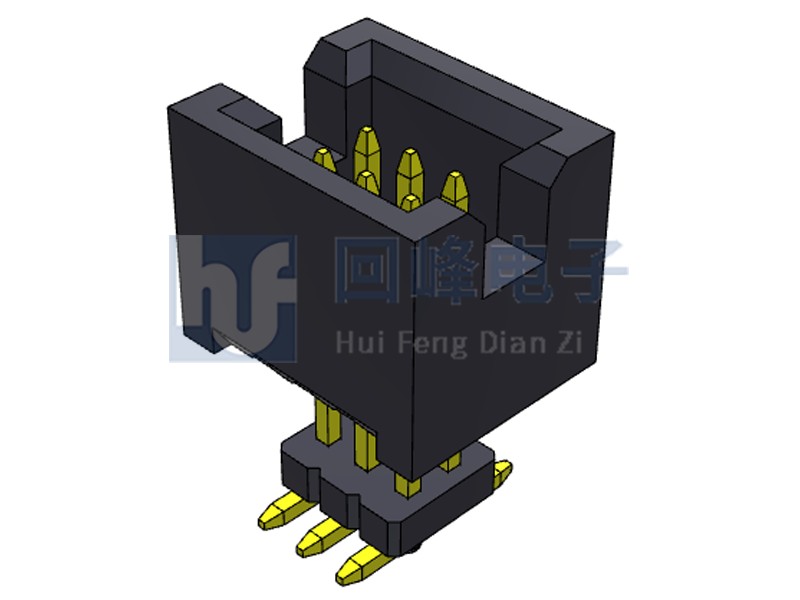 1.27mm簡牛 雙排雙塑 2*3PIN SMT 180度