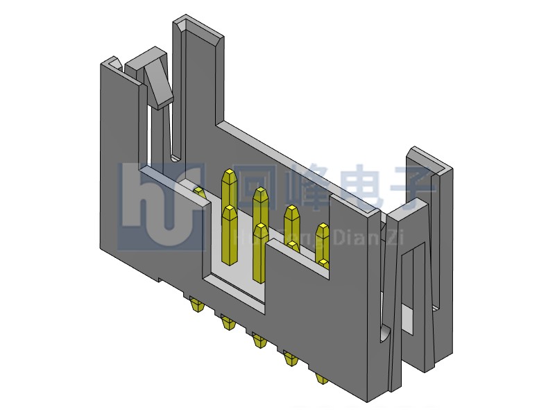 2.0mm簡牛 雙排單塑 DIP 2*4PIN  黑色