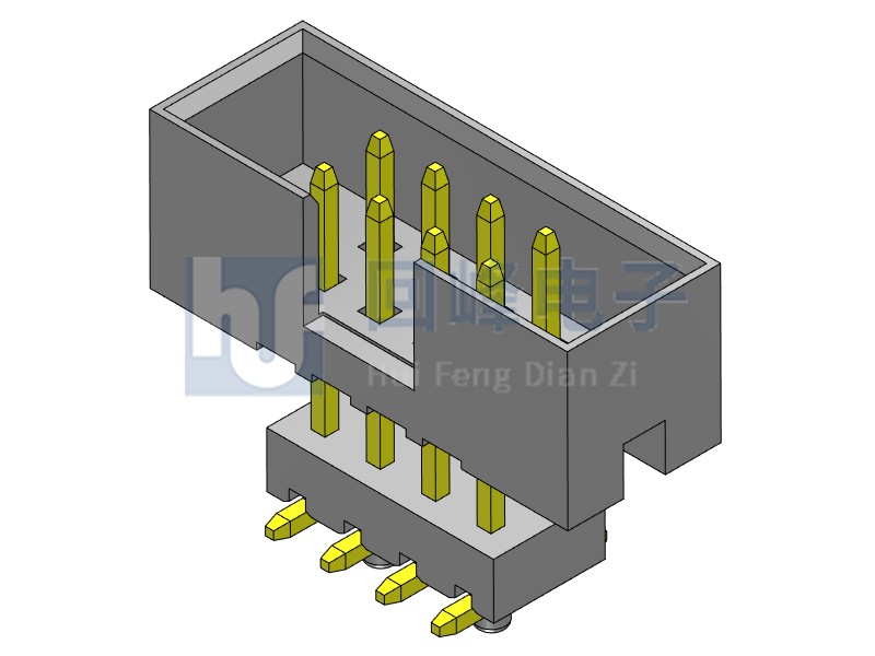 2.0mm簡牛 雙排雙塑 SMT 2*4PIN
