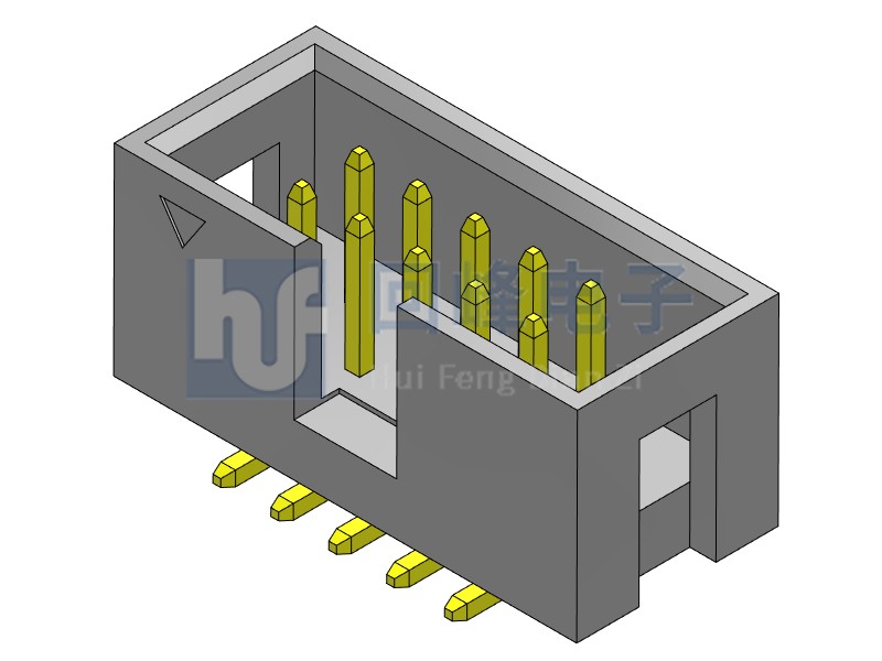 2.54mm簡牛 雙排雙塑 SMT 2*5PIN 180度