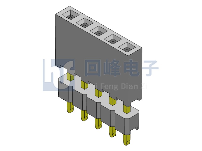 2.0mm排母 單排雙塑 DIP 180度  1*40PIN