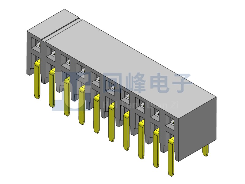 2.0mm排母 雙排雙塑 SMT 90度 2*40PIN