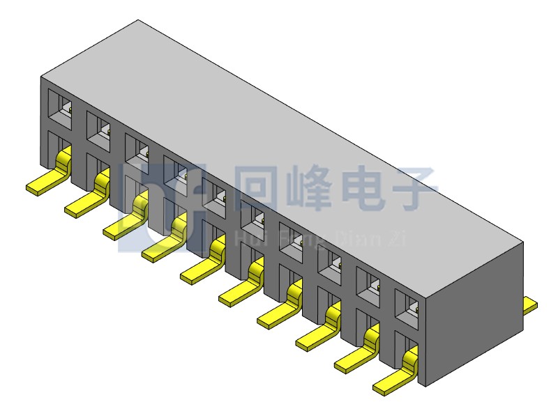 2.0mm排母 雙排雙塑 SMT  2*10PIN