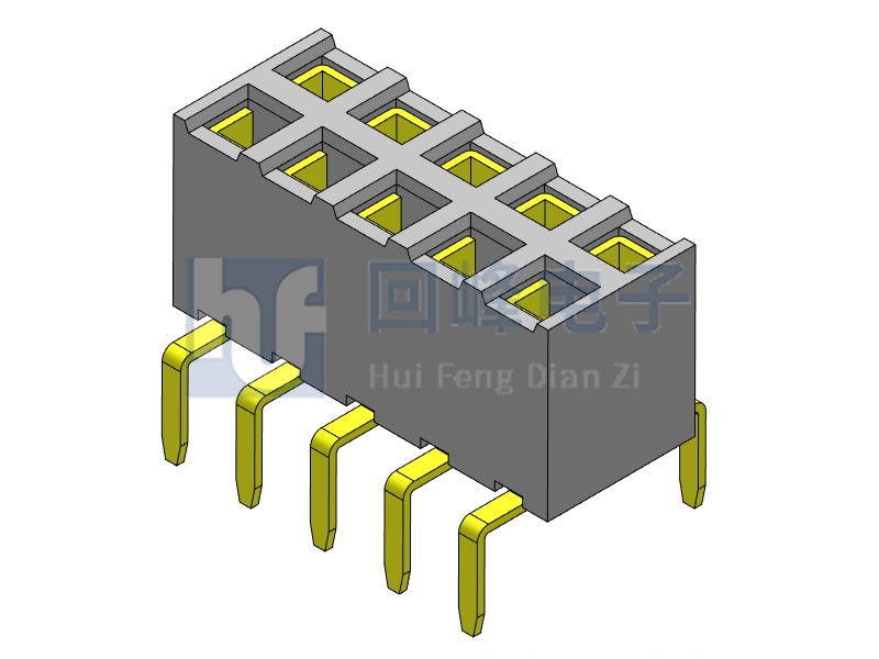 2.0mm排母 雙排雙塑 DIP 180度 2*10PIN