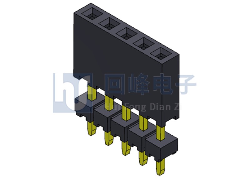 2.0mm排母 雙排雙塑 DIP 180度 蜈蚣腳