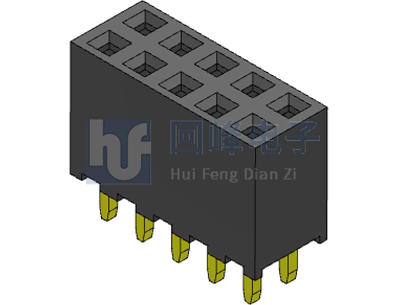 2.0mm排母 雙排單塑 180度 2*5PIN