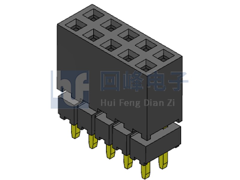 2.0mm排母 雙排雙塑 180度 2*40PIN