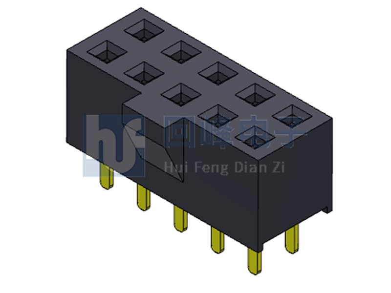 2.0mm排母 雙排單塑 DIP 180度