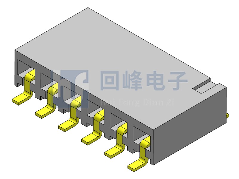 2.54mm排母 單排單塑 SMT 90度蜈蚣腳