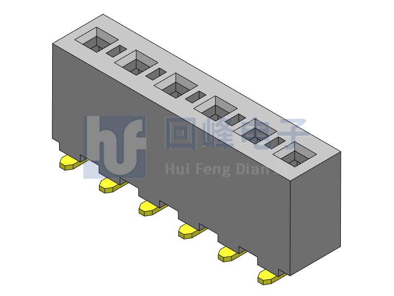 3.96mm排母 單排單塑 SMT 180度 1*40PIN