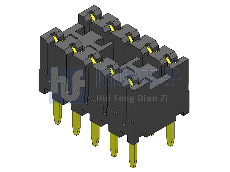 2.8mm 夾層  雙排公座 2*5PIN