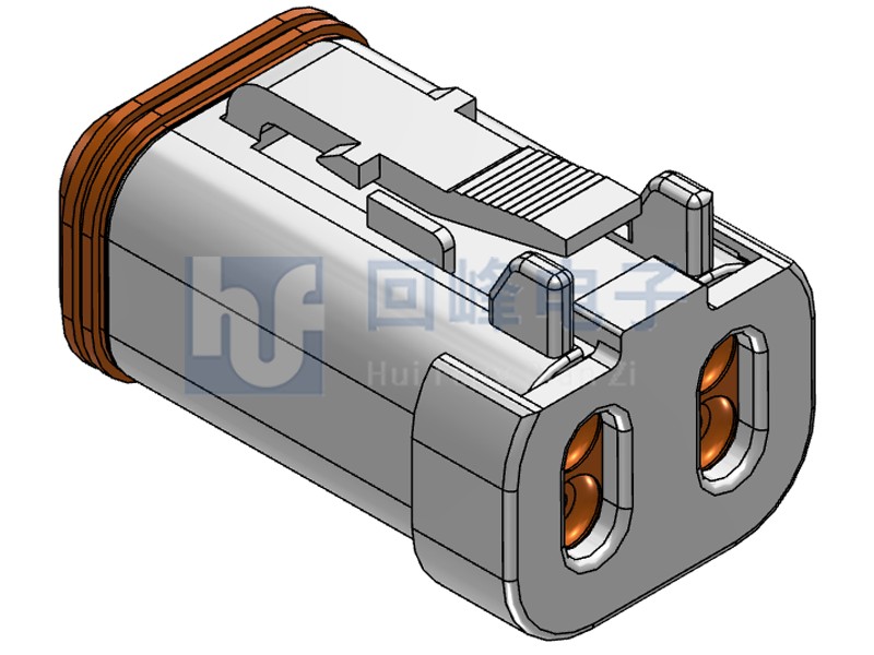 2*2PIN 母端子護(hù)套 線到線 可密封 灰色塑殼