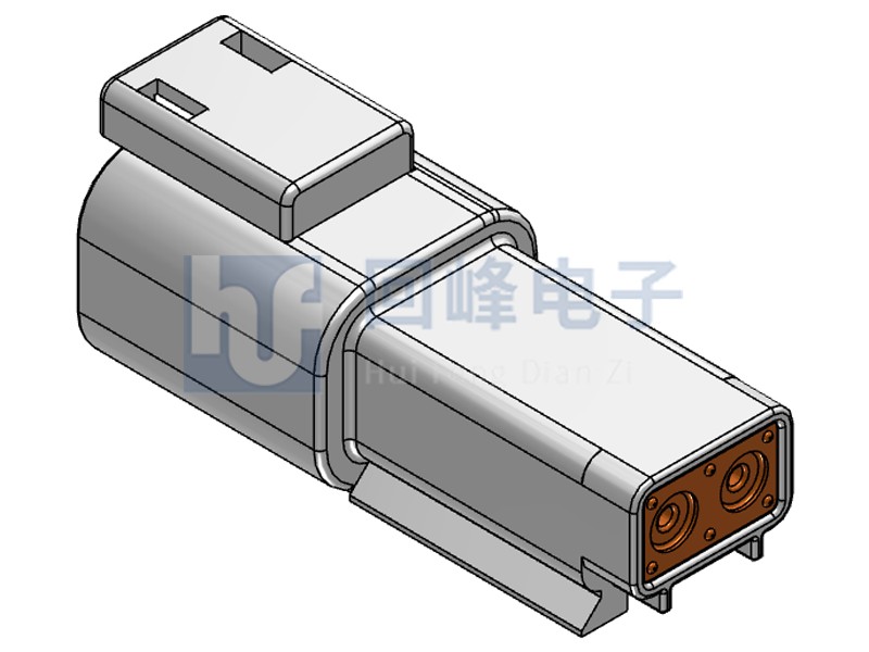 2PIN 公端子護(hù)套 線到線 可密封 灰色塑殼
