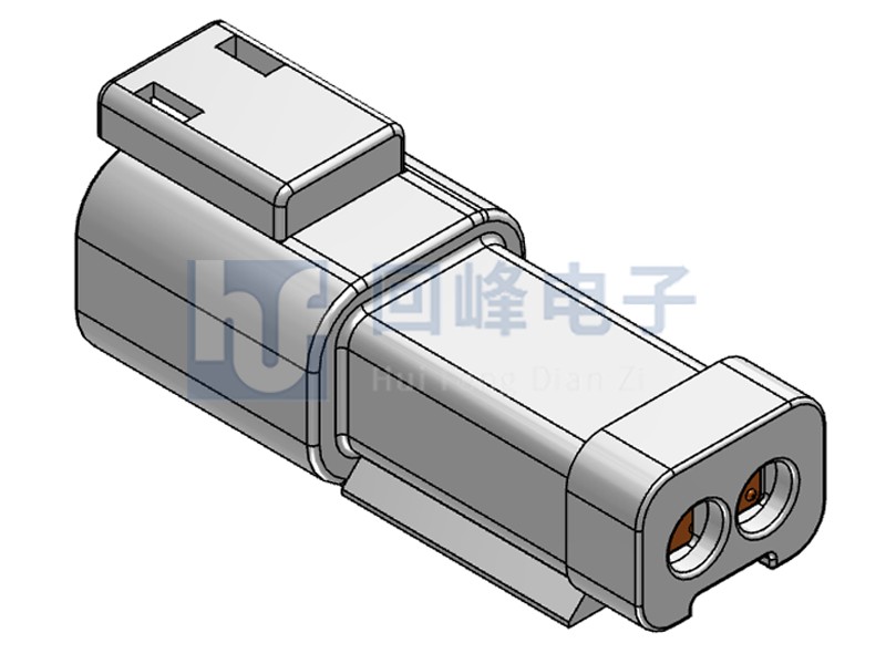 2PIN 公端子護(hù)套 線到線 可密封 灰色塑殼