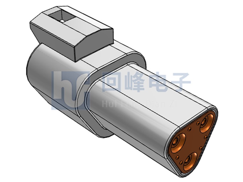 3PIN 公端子護(hù)套 線到線 可密封 灰色塑殼