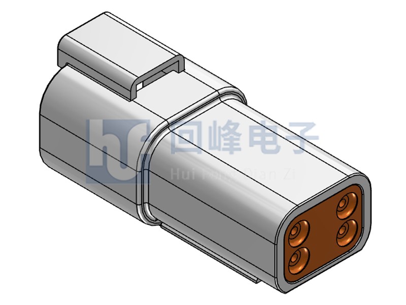 2*2PIN 公端子護(hù)套 線到線 灰色塑殼