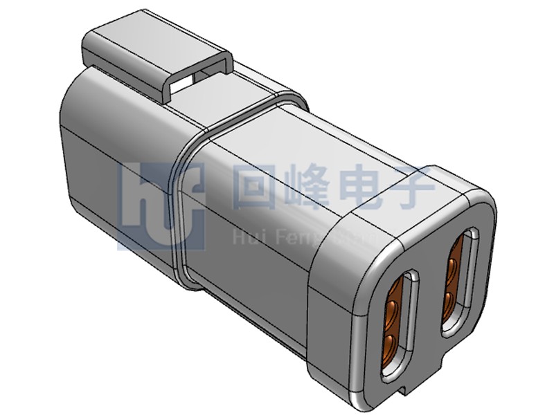 2*3PIN 公端子護(hù)套 線到線 可密封 灰色塑殼