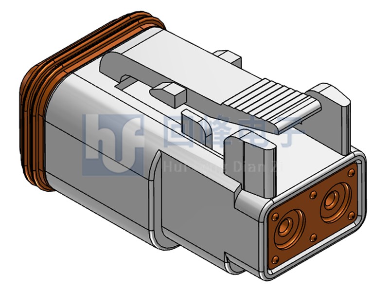 2PIN 矩形 母端子護(hù)套  線(xiàn)到線(xiàn)