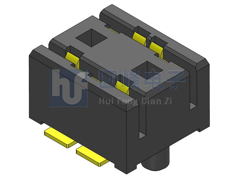 2.54mm 雙排 2*1PIN 耐高溫 黑色
